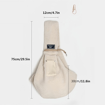 Τσάντα για κατοικίδια, τσάντα για γάτες, φορητή τσάντα στήθους, ζεστή, χειμωνιάτικη, βελούδινη τσάντα χιαστί, μικρή τσάντα για σκύλους
