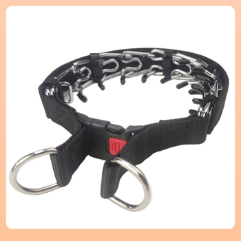 ⇝ Λουρί Εκπαίδευσης Σκύλου από Μαύρο Υφασμάτινο με Αποσπώμενο Κολάρο Σκύλου με Velcro - Είδη κατοικίδιων για εκπαίδευση σκύλων