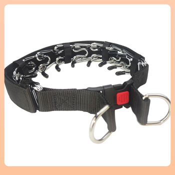 ⇝ Λουρί Εκπαίδευσης Σκύλου από Μαύρο Υφασμάτινο με Αποσπώμενο Κολάρο Σκύλου με Velcro - Είδη κατοικίδιων για εκπαίδευση σκύλων