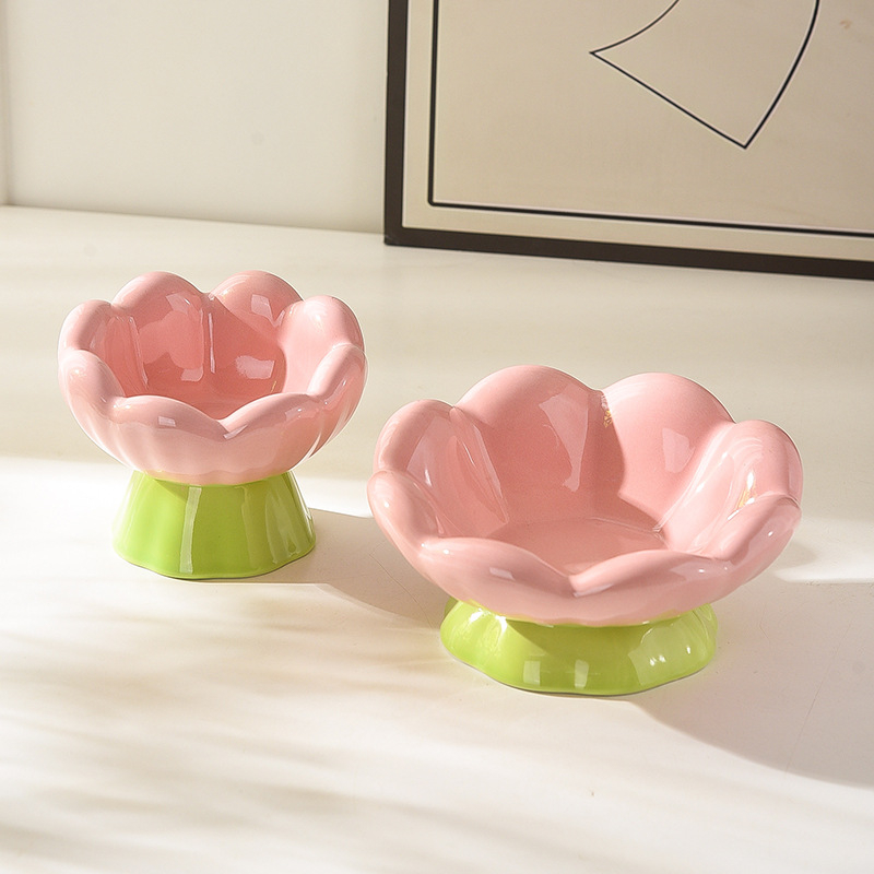 2024. aasta uus toode – internetikuulsuste kõrge välimusega keraamiline lemmikloomakauss, uus tulp, kõrge kauss, veekauss, toidukauss, kassikauss, koerakauss