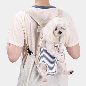 Ριγέ σακίδιο πλάτης για σκύλους με σχέδιο σχοινιού ασφαλείας, άνετο αναπνεύσιμο σακίδιο πλάτης για γάτες με ουρά