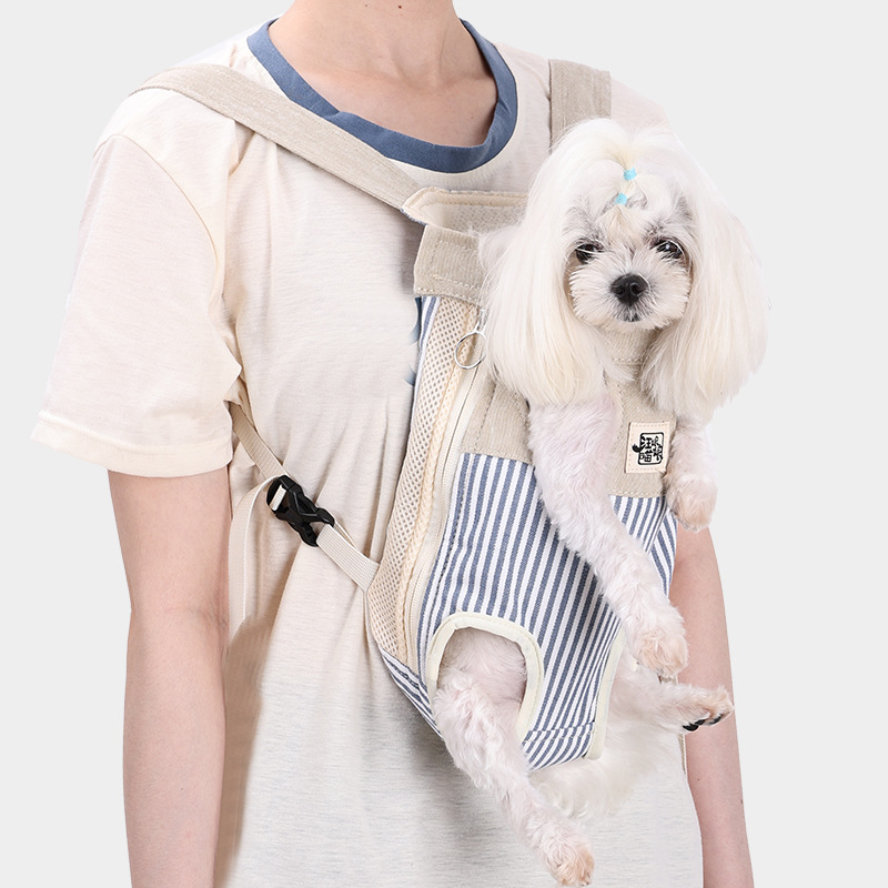 Koera triibulise seljakoti turvaköie disainiga lemmiklooma väljaminekukott mugav hingav sabaga kassi seljakott