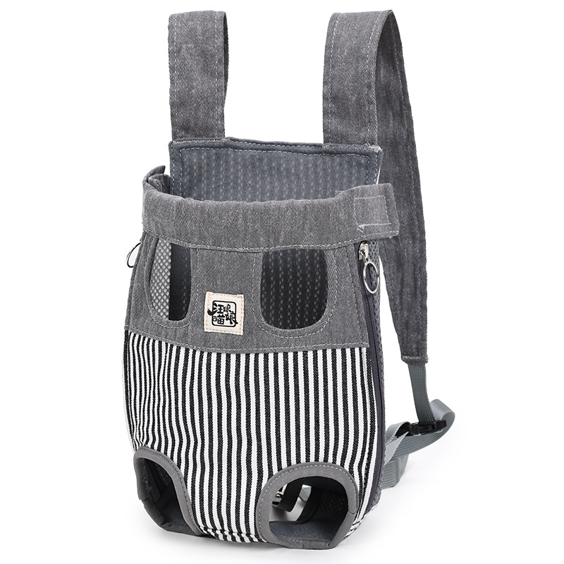 Koera triibulise seljakoti turvaköie disainiga lemmiklooma väljaminekukott mugav hingav sabaga kassi seljakott