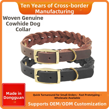 Határokon átnyúló beszerzésű gyári eredeti marhabőrből készült kisállat nyakörvek kis és közepes méretű kutyáknak, felsőszemcsés bőr kutyapórázok, kutyaláncok nagykereskedelemben kutyáknak