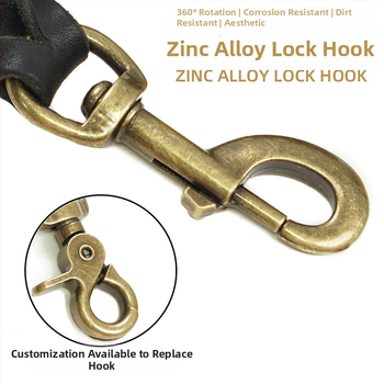 Νέο διασυνοριακό δερμάτινο σχοινί έλξης για σκύλους, ανθεκτικό στη φθορά, ανθεκτικό στη φθορά, ανώτερης στρώσης δέρμα, αλυσίδα για σκύλους σε απόθεμα χονδρικής