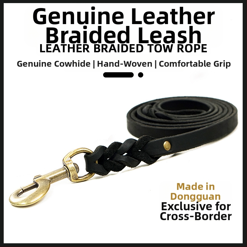 Piiriülene uus koera veojõuköis nahast materjalist tõmbekindel kulumiskindel pealiskihi nahk lemmikloomade koeraköis koerakett laos hulgimüügis