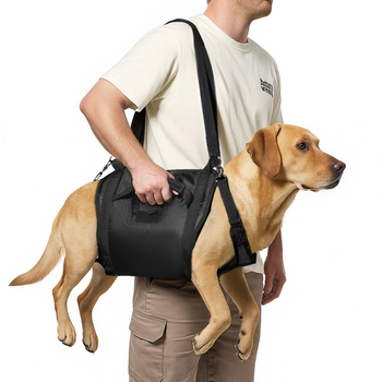 Piiriülene Amazoni koerte jalutusabivahend koos koera seljakotiga, lemmiklooma jala tugivöö, taastusravi vöö, koeratõstuk