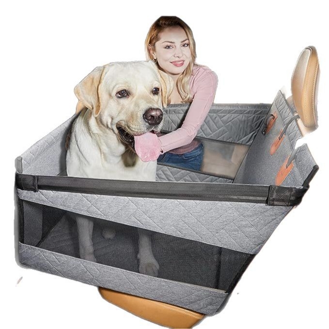 Kisállatszállító kosár autó hátsó kutyaszőnyeg, merevített aljú, hálóval, kék, vízálló, szennyeződésmentes kisállatszőnyeg