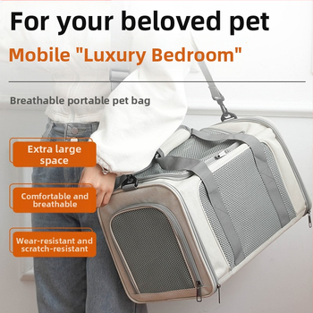 Macskatáska Kimenő hordozható nagy kapacitású lélegző macskaketrec autóba macskaketrec kutyatáska hordozható keresztpántos összecsukható kisállattáska