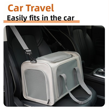 Τσάντα γάτας για εξερχόμενους, φορητή, μεγάλης χωρητικότητας, αναπνεύσιμη, κλουβί αυτοκινήτου για γάτες, τσάντα κλουβιού γάτας, φορητή, πτυσσόμενη τσάντα κατοικίδιων, crossbody