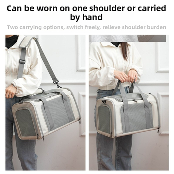 Τσάντα γάτας για εξερχόμενους, φορητή, μεγάλης χωρητικότητας, αναπνεύσιμη, κλουβί αυτοκινήτου για γάτες, τσάντα κλουβιού γάτας, φορητή, πτυσσόμενη τσάντα κατοικίδιων, crossbody