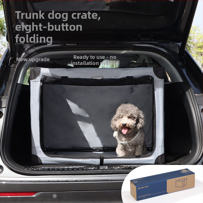 Határokon átnyúló kisállat-autós kutyaketrec, hátsó ketrec, nagy kutyakocsi, összecsukható macskakennel kisállat-ketrec