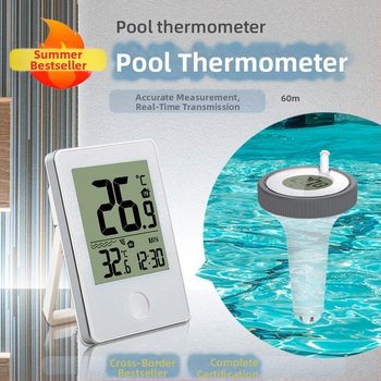 Amazoni suvine müügihitt basseini termomeeter, basseinivanni veetermomeeter, traadita ujuv sise- ja välistingimustes kasutatav termomeeter