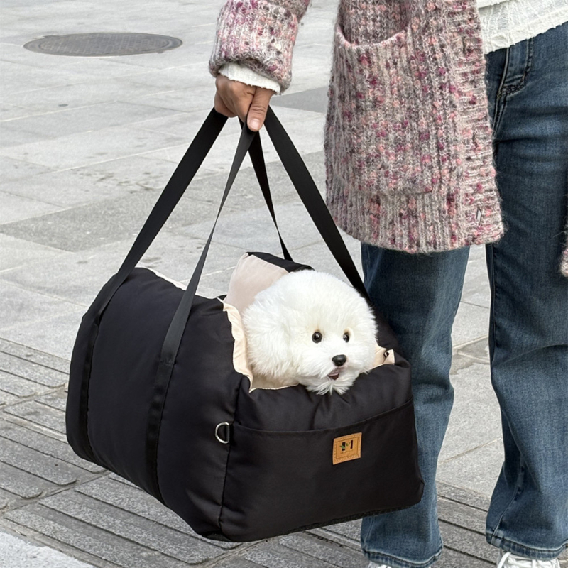Utazó autós kutyatáska határokon átnyúló robbanásveszélyes kivehető és mosható hordozható autós biztonsági ülés kisállat macska kutya kennel otthon meleg
