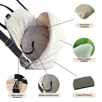 Egyszerű kutyakirándulási táska, levehető és mosható, kettős célú, hordozható kisállathordozó, nagy kapacitású macskatáska, könnyű súlyú