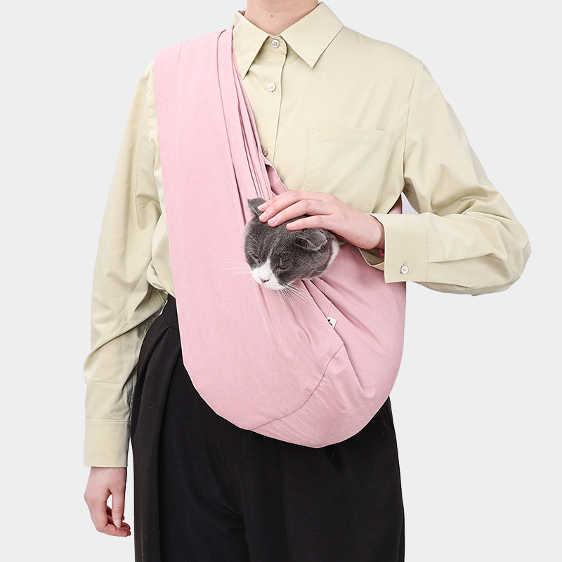 Jaapani ja Korea lihtne kutsika-kassi rinnalt väljas kantav riidest kott kaasaskantav õlakott lemmiklooma kullerkott mugav reisimiseks oluline