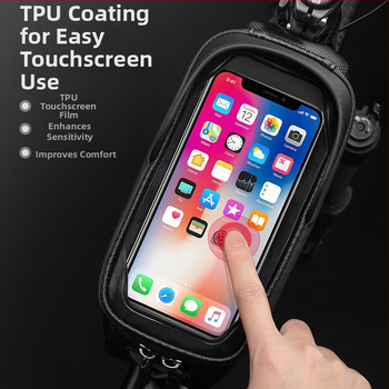 Τσάντα ποδηλάτου Rock Brothers Hard Shell, μπροστινή τσάντα δοκού, μπροστινή τσάντα άνω σωλήνα, τσάντα κινητού τηλεφώνου, αξεσουάρ ποδηλασίας βουνού, ποδήλατο δρόμου