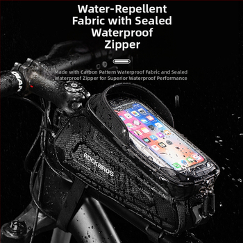 Τσάντα ποδηλάτου Rock Brothers Hard Shell, μπροστινή τσάντα δοκού, μπροστινή τσάντα άνω σωλήνα, τσάντα κινητού τηλεφώνου, αξεσουάρ ποδηλασίας βουνού, ποδήλατο δρόμου