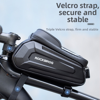 Τσάντα ποδηλάτου Rock Brothers Hard Shell, μπροστινή τσάντα δοκού, μπροστινή τσάντα άνω σωλήνα, τσάντα κινητού τηλεφώνου, αξεσουάρ ποδηλασίας βουνού, ποδήλατο δρόμου