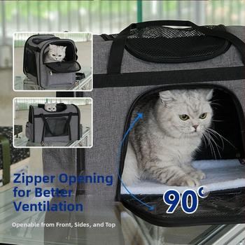 [Μεγάλη χωρητικότητα και πρακτική] Νέα αναπνεύσιμη τσάντα γάτας και σκύλου, φορητό κλουβί σκύλου μεγάλης χωρητικότητας για αυτοκίνητο, πτυσσόμενο για εκδρομές
