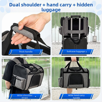 [Μεγάλη χωρητικότητα και πρακτική] Νέα αναπνεύσιμη τσάντα γάτας και σκύλου, φορητό κλουβί σκύλου μεγάλης χωρητικότητας για αυτοκίνητο, πτυσσόμενο για εκδρομές