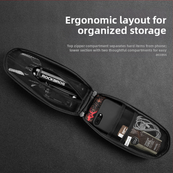 Τσάντα ποδηλάτου ROCKBROS μπροστινή τσάντα κρεμαστή μπροστινή τσάντα ποδηλάτου με σκληρό κέλυφος, τσάντα ποδηλάτου βουνού, εξοπλισμός ιππασίας, εργοστασιακή έξοδος