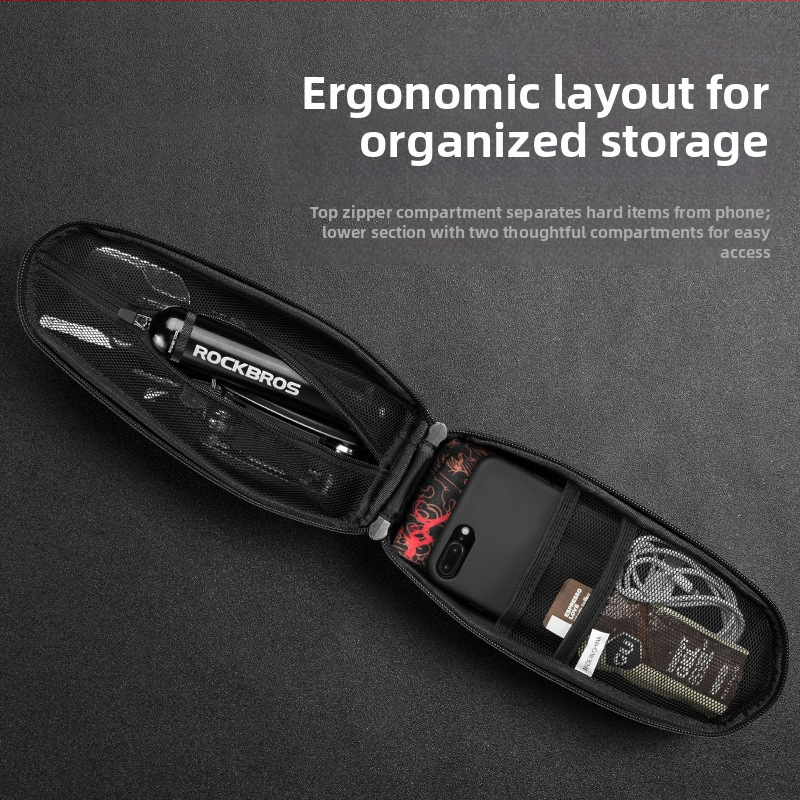 Taška na bicykel ROCKBROS, predná nosníková taška, predná závesná taška na horský bicykel, tvrdá tubusová taška, jazdecké vybavenie, továrenská predajňa
