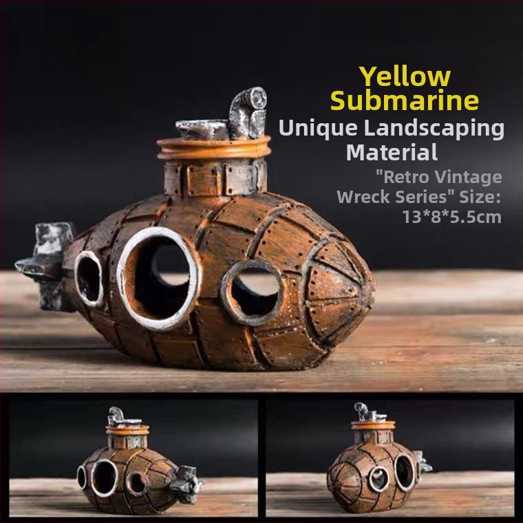 Akvárium Kis Halas Menőház Gyanta Dekorációk Díszek Akvárium Tájkép Szimuláció Tengeralattjáró Díszek Akvárium Kellékek