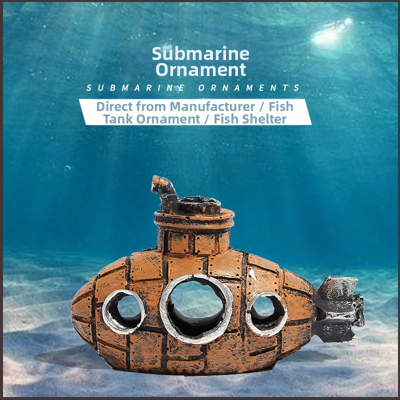 Akvárium Kis Halas Menőház Gyanta Dekorációk Díszek Akvárium Tájkép Szimuláció Tengeralattjáró Díszek Akvárium Kellékek