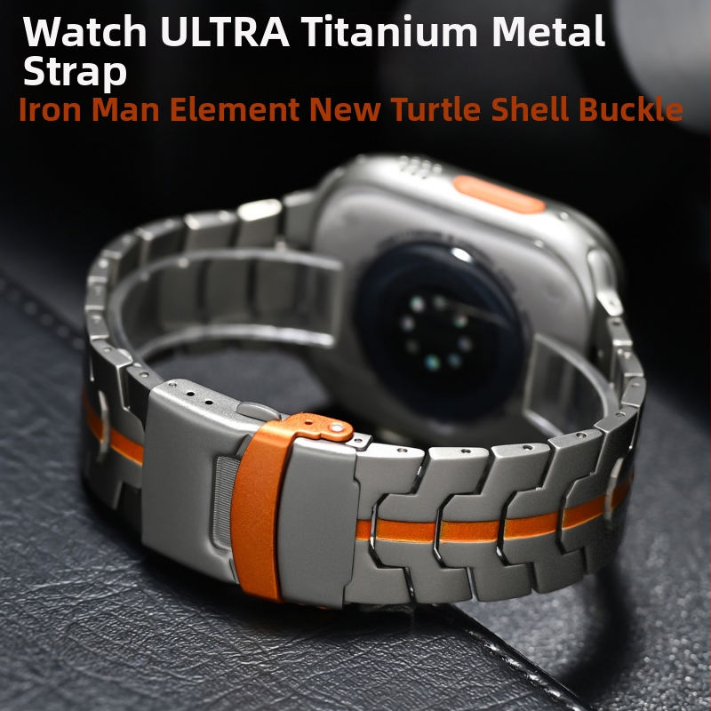 Titán fém óraszíj Apple Watch szíjhoz, tiszta titán, Iron Man, titánötvözet, iWatch S11 okosóra szíj