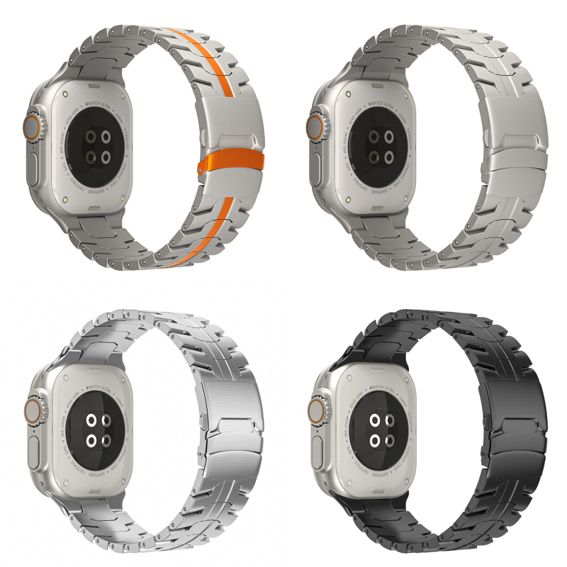 Titán fém óraszíj Apple Watch szíjhoz, tiszta titán, Iron Man, titánötvözet, iWatch S11 okosóra szíj