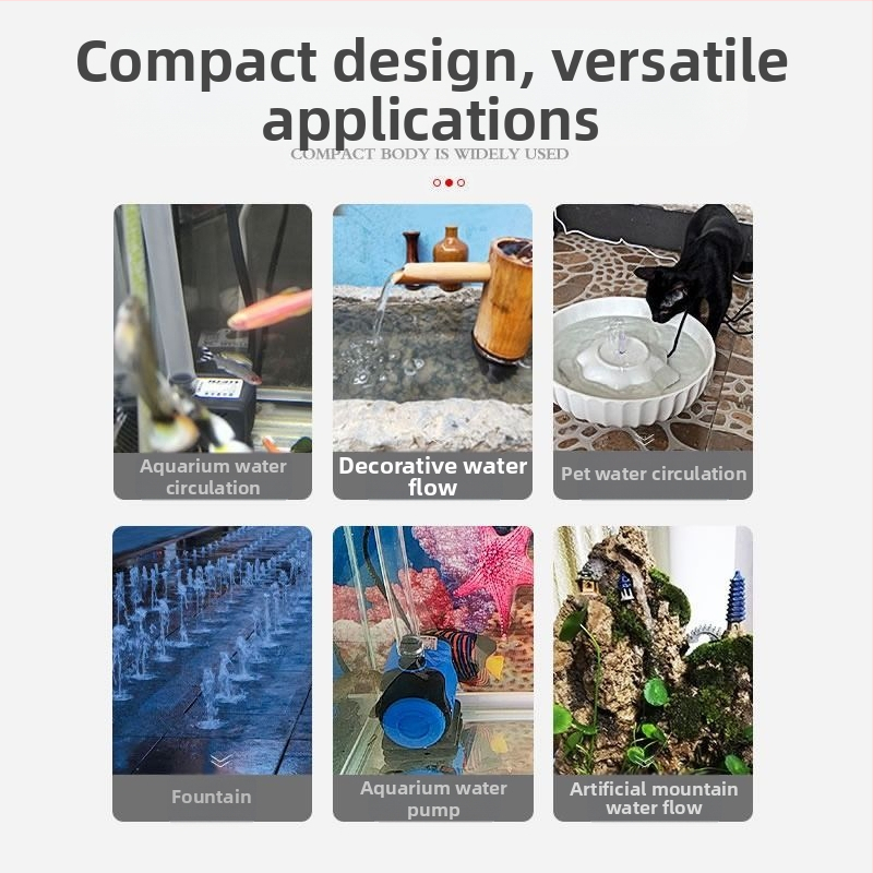 Мини водна помпа за аквариум, фонтан за алпинеум, малка циркулационна помпа, филтър за бонсай, ултра тиха, USB, малка