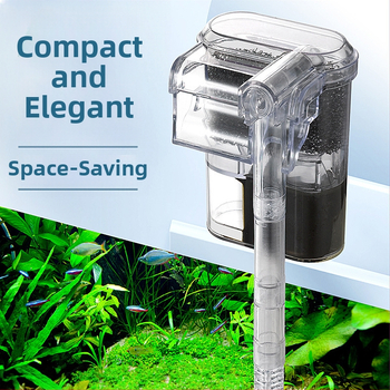 Akvariumo filtras, mažas krioklio filtras, aeratorius, akvariumo prie sienos montuojamas filtro siurblys, nutildytas, išorinis, pakabinamas, reguliuojamas