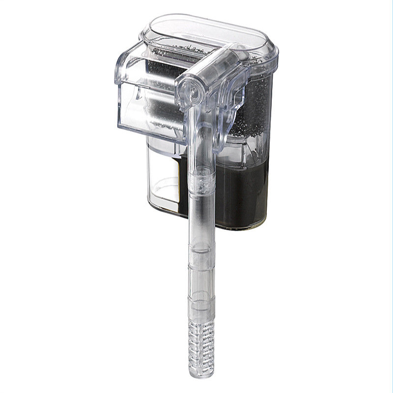 Akvariumo filtras, mažas krioklio filtras, aeratorius, akvariumo prie sienos montuojamas filtro siurblys, nutildytas, išorinis, pakabinamas, reguliuojamas