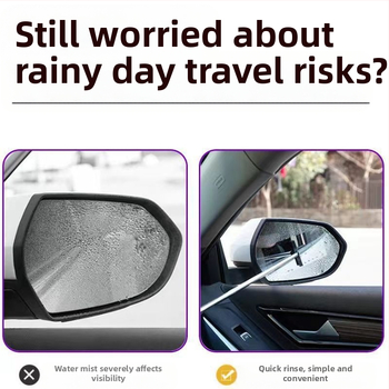 Automobilio galinio vaizdo veidrodėlio valytuvas iš nerūdijančio plieno priekinio stiklo valytuvas, ištraukiamas nešiojamas valytuvas, langų valytuvų valymas