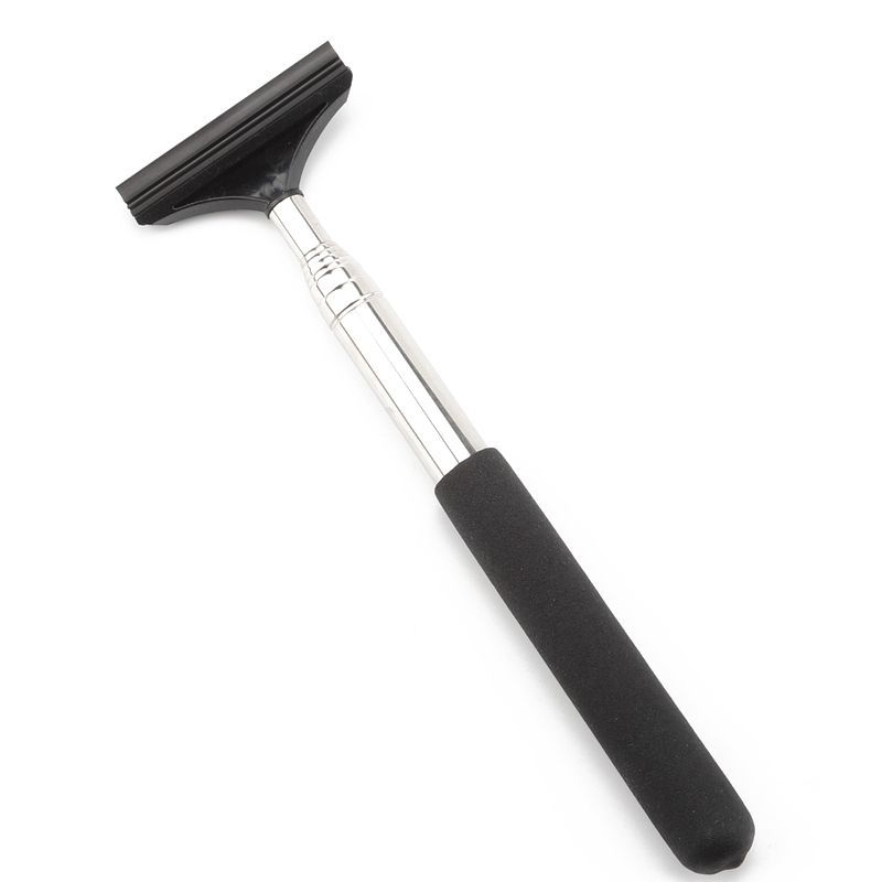 Automobilio galinio vaizdo veidrodėlio valytuvas iš nerūdijančio plieno priekinio stiklo valytuvas, ištraukiamas nešiojamas valytuvas, langų valytuvų valymas