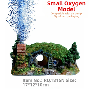 Ruiqi akvārija ainavu pils dekorēšanas rotājumi maza hobita mājas zivju tvertne koka mājas mājas pārrobežu piegāde