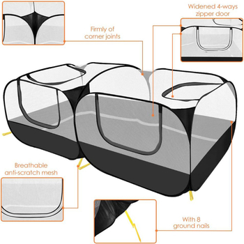 Amazon Φορητός Φράχτης Κοτόπουλου Εξωτερική Πτυσσόμενη Σκηνή Φράχτη Κουνελιού, Γάτας, Σκύλου, Πάπιας, Κατοικίδιου