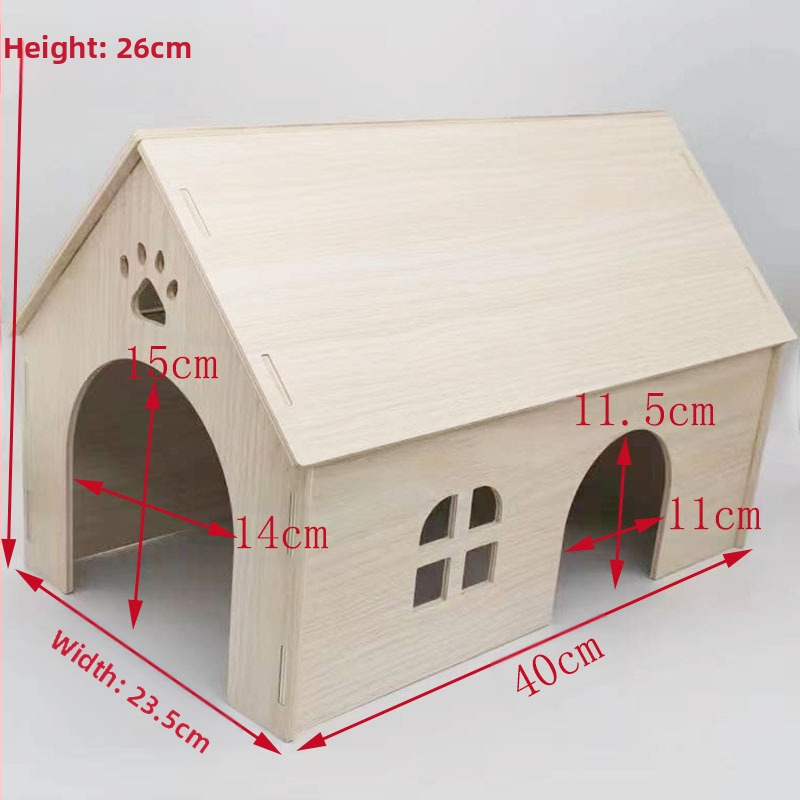 Търговия на едро на Тоторо Дървена Дървена Къща Демонска Катерица Къща Тоторо Морско Свинче Катерица Гнездо Холандско Прасе Заек Озеленяване Материали