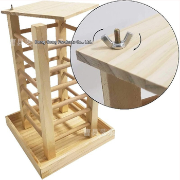 Ξύλινη ταΐστρα σανού κουνελιών για διασυνοριακά είδη κατοικίδιων, κάθετη εξωτερική ταΐστρα, ράφι αποθήκευσης σανού με καπάκι