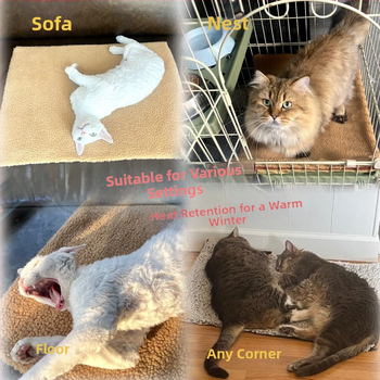 Αυτοθερμαινόμενο χαλάκι για κατοικίδια, σταθερή θερμοκρασία, αυτόματη θέρμανση, μόνωση, χειμερινή ζέστη, γάτα, παχύρρευστο, αφαιρούμενο και πλενόμενο, αυτοθερμαινόμενο