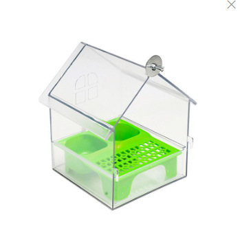 Papagoi söögikast katusele, päikeseline, must, fööniks, pojeng, lindude läbipaistev veesöögikast, kergesti puhastatav, B