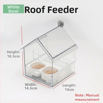 Papagoi söögikast katusele, päikeseline, must, fööniks, pojeng, lindude läbipaistev veesöögikast, kergesti puhastatav, B