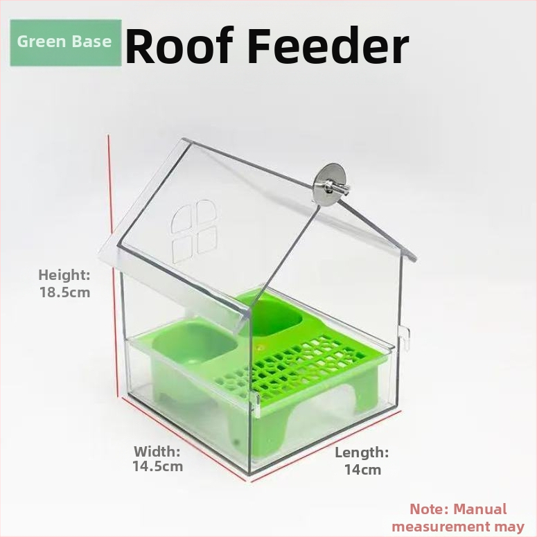 Хранилка за папагали, таванна мивка за вана, слънце, черен феникс, божур, прозрачна кутия за хранене с вода, лесна за почистване B