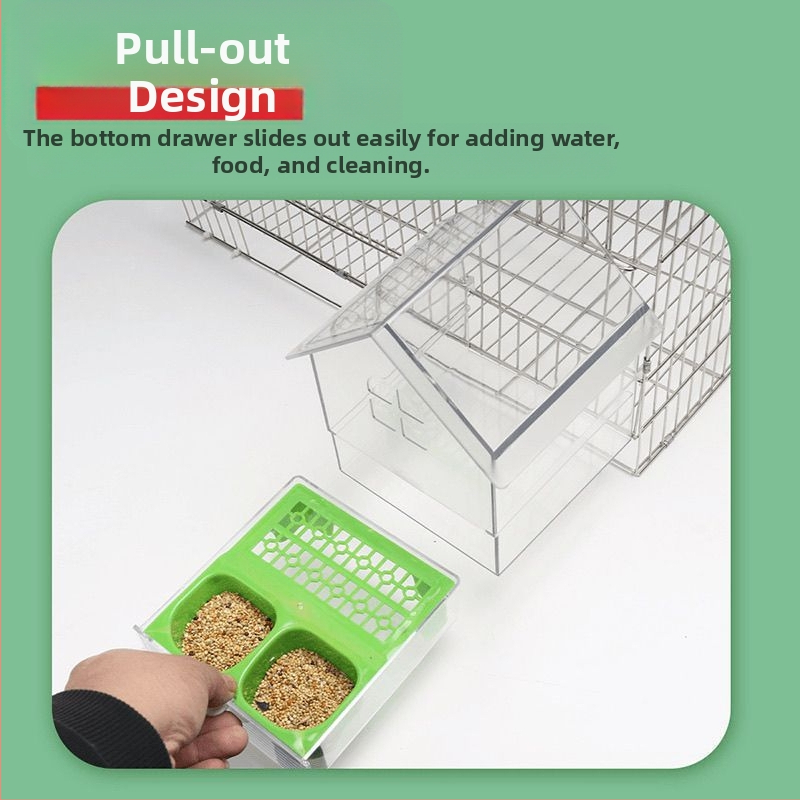 Papagoi söögikast katusele, päikeseline, must, fööniks, pojeng, lindude läbipaistev veesöögikast, kergesti puhastatav, B