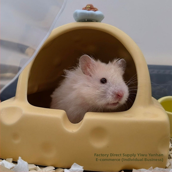 Hamsteripesa 2025. aasta suvine uus mudel Kuldse Karu jahutusmaja Jahutav keraamiline jäätunne Lihtne puhastada Ümarad nurgad Lemmikloomadele pole muhke