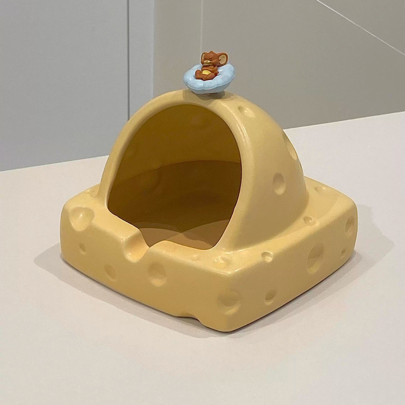 Hamsteripesa 2025. aasta suvine uus mudel Kuldse Karu jahutusmaja Jahutav keraamiline jäätunne Lihtne puhastada Ümarad nurgad Lemmikloomadele pole muhke