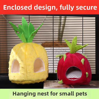 Du Laohani piiriülene hamstri võrkkiik rippuv kevad- ja suve universaalne pesa ananassiga kuldkaru varjualune maja linnupesa hamstri tarvikud