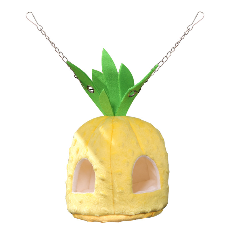 Du Laohani piiriülene hamstri võrkkiik rippuv kevad- ja suve universaalne pesa ananassiga kuldkaru varjualune maja linnupesa hamstri tarvikud