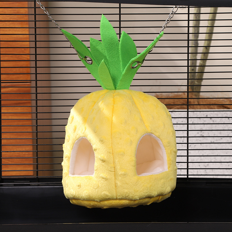 Du Laohani piiriülene hamstri võrkkiik rippuv kevad- ja suve universaalne pesa ananassiga kuldkaru varjualune maja linnupesa hamstri tarvikud